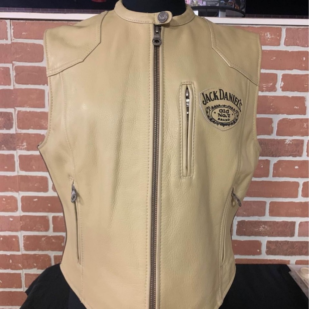 Jack Daniels - Women’s Leather Motorcycle Vest